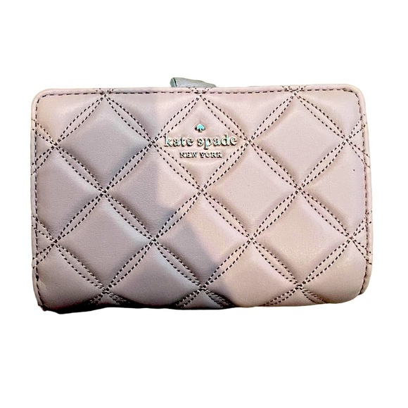 kate spade Handbags - Kate Spade Natalia Rose Smoke quilted Medium Bifold wallet NWT